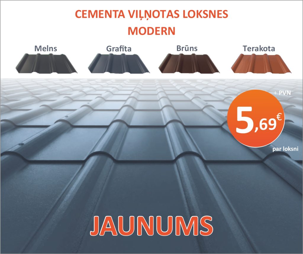 Cementa viļņotas loksnes